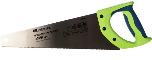 Ножовка по дереву Сибртех "Зубец"для точных пильных работ,350 мм,кал.зуб 2D, 14 TPI ,2-комп. рук-ка 23826