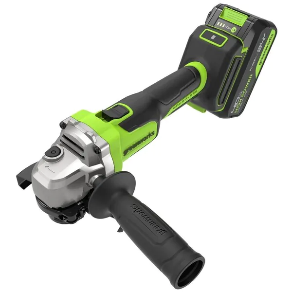 Аккумуляторная угловая шлифовальная машина Greenworks 24V AG590 1*4Ач, ЗУ 3201007CUB