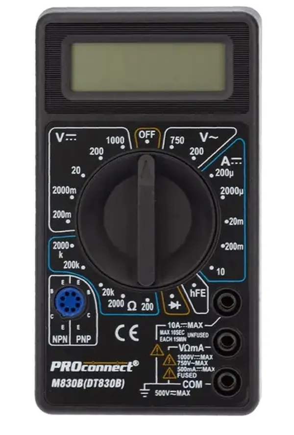 Мультиметр PROconnect M830B (DT830B) 13-3011