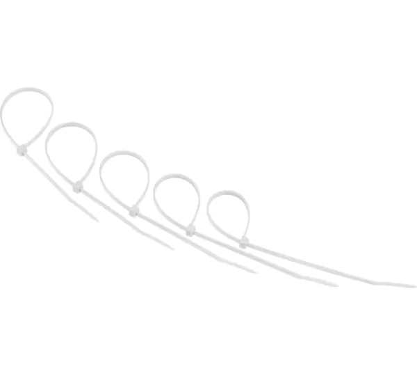 Стяжки нейлоновые REXANT 200x3,6мм, белая (25 шт/уп) 07-0200-25