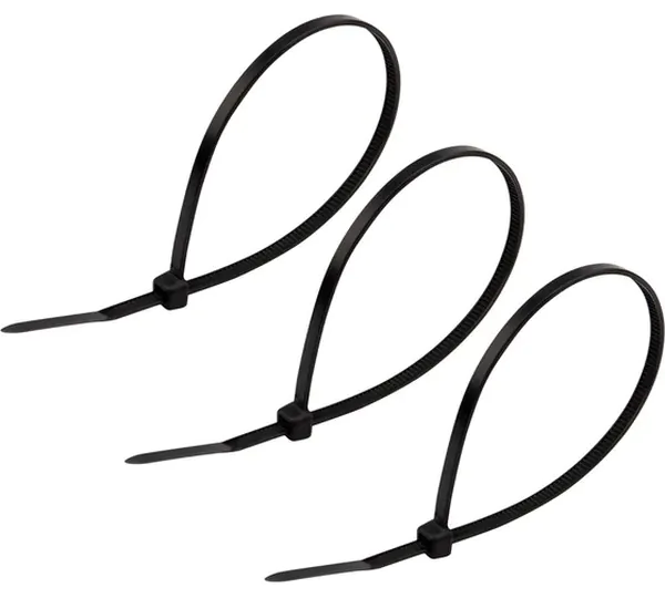 Стяжки нейлоновые REXANT 200x3,6мм, черная (25 шт/уп) 07-0201-25