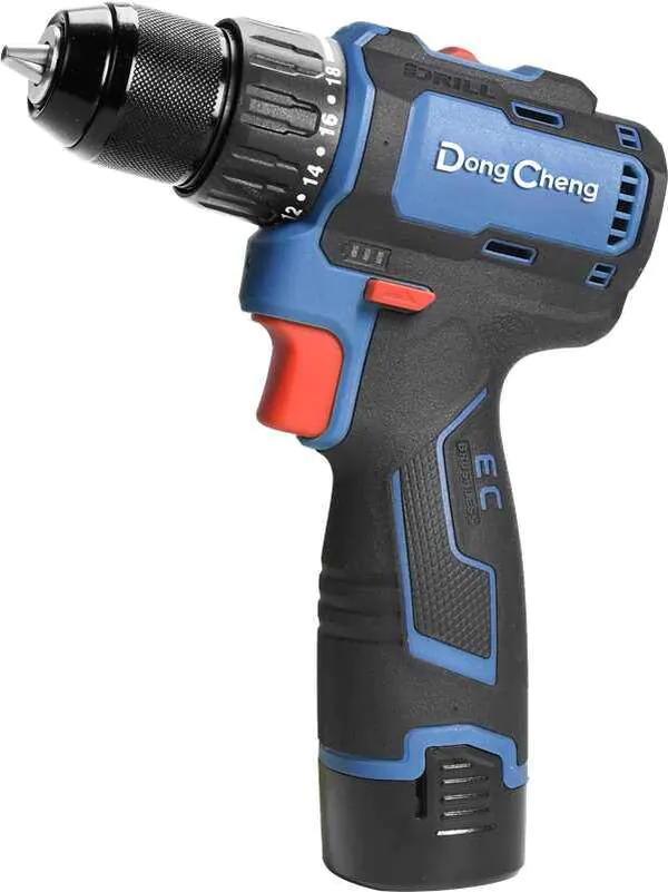 Аккумуляторная дрель-шуруповерт DongCheng 2акб 2Ач, зу(16В), кейс DCJZ1604(TYPE E)