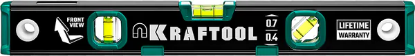 Уровень KRAFTOOL 400мм магнитный усиленный профиль с зеркальным глазком 34785-40