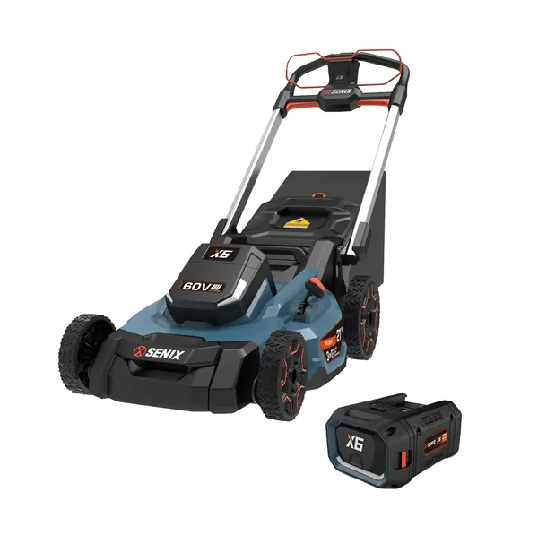 Аккумуляторная газонокосилка SENIX LPSX6-H-EU COMBO самоходная, X6 60V, 53см, 2акб,1зу