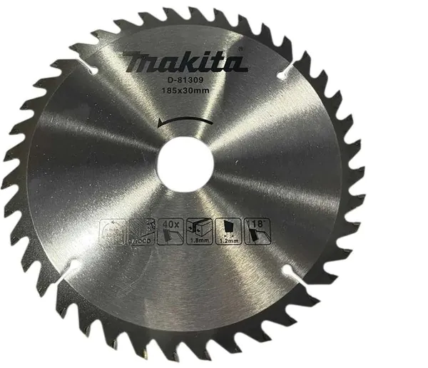 Диск пильный по дереву Makita 185*30/20*1.8/1.2*40T D-81309