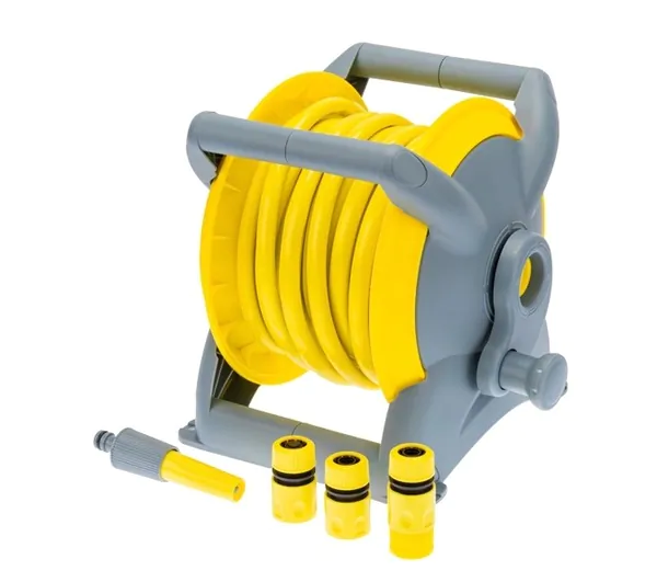 Катушка со шлангом Четыре Сезона 1/2" 15м, 3 коннектора, 1 распылитель 62-0267