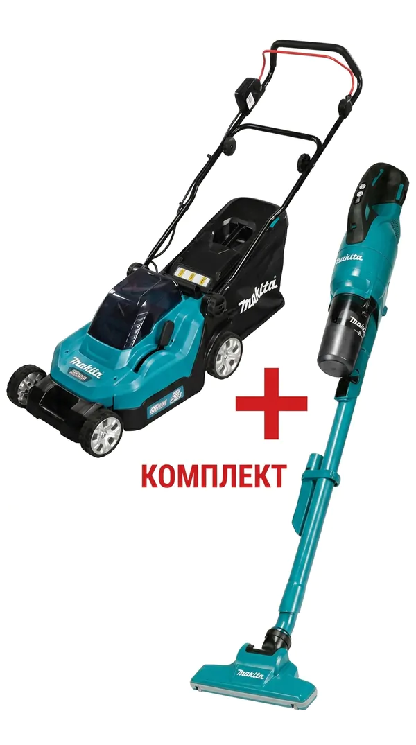 Аккумуляторная газонокосилка Makita DLM382PM2 + подарок DCL286FZ LXT