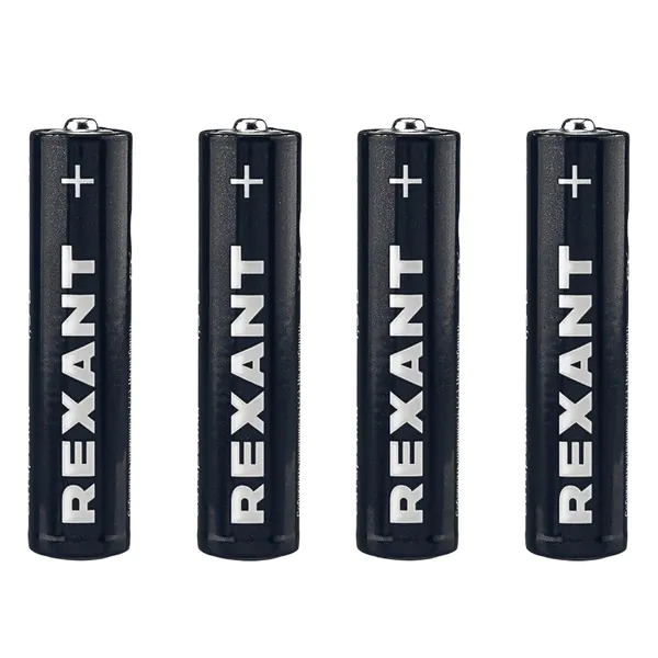 Батарейка алкалиновая REXANT AAA/LR03 мизинчиковая 1,5В (блистер 4шт) 39-1012