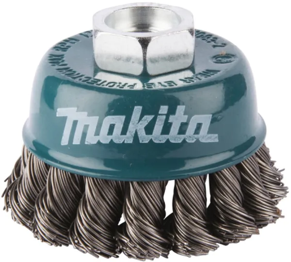 Щетка проволочная чашечная Makita (d60 мм, толщ. проволоки 0.5 мм, пучки, металл, M14х2) D-24119
