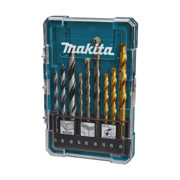 Набор сверл Makita 9 шт. (дерево,металл,бетон) D-71962