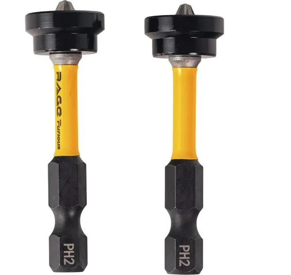 Биты торсионные RAGE Furious S2 PH2 50мм 2шт для гипсокартона и ГВЛ 554508