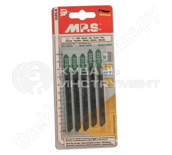 Пилки для лобзика по дереву MP.S 3101-LК  5шт 