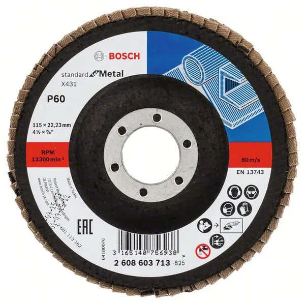 Круг лепестковый Bosch 115мм К60  прямой  2608603713