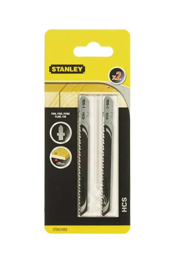 Пилки для лобзика по дереву Stanley HCS T101B  2шт  STA21052-XJ
