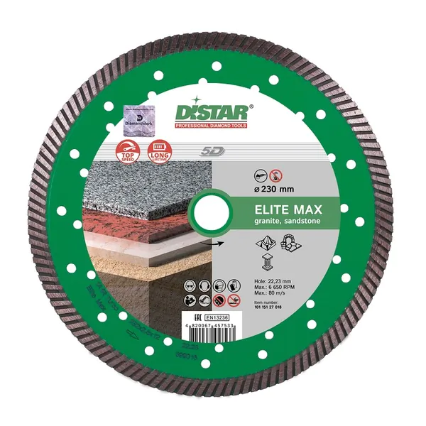 Диск алмазный DiStar Elite Max Turbo 1A1R 232*2.5*12*22.22,3 10115127018