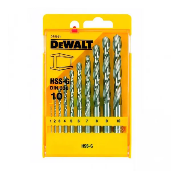 Набор сверл по металлу DeWalt  10шт  DT5921-QZ