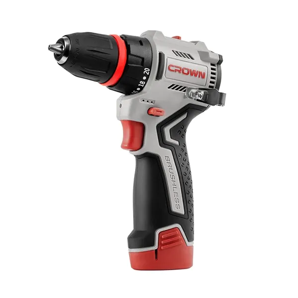 Аккумуляторная дрель-шуруповерт CROWN  CT21129HQX-2 BMC 12В 45Нм 3 патрона