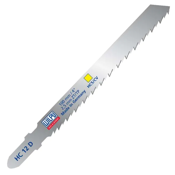 Пилки для лобзика по дереву и пластику WILPU 75*100*2,5мм (HC12D) 5шт (прямой рез) 0211200005