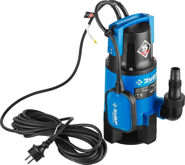 Насос дренажный Зубр Профессионал 550Вт для грязной воды НПГ-Т3-550