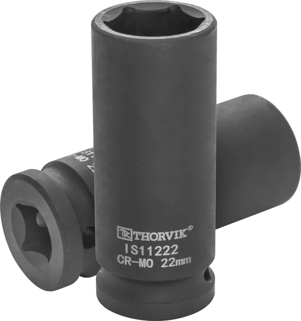 Головка торцевая ударная Thorvik глубокая 1/2"DR, 22 мм IS11222