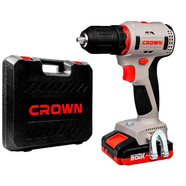Аккумуляторная дрель-шуруповерт Crown 20В, 2*2.0Ач, 35/55Нм CT21091HX-2 BMC