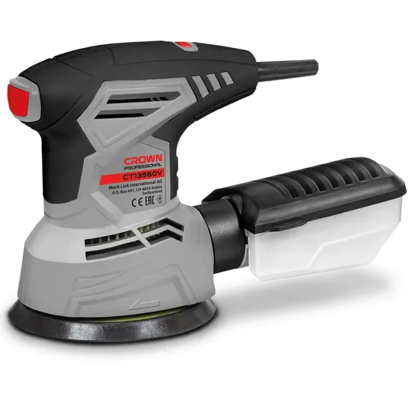 Эксцентриковая шлифовальная машина CROWN 300Вт, 125мм, 2мм CT13560V