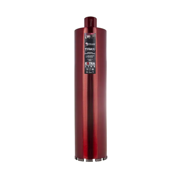 Коронка алмазная Diam Titan Extra Line 122*450*1 1/4UNC  железобетон, бетон, кирпич, мокрый рез  313003