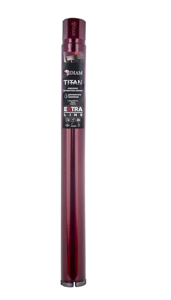 Коронка алмазная Diam Titan Extra Line 52*450*1 1/4UNC  железобетон, бетон, кирпич, мокрый рез  313010