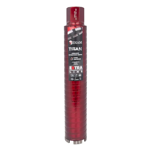 Коронка алмазная Diam Titan Extra Line 62*300*1 1/4UNC  железобетон, бетон, кирпич, сухой рез  313023