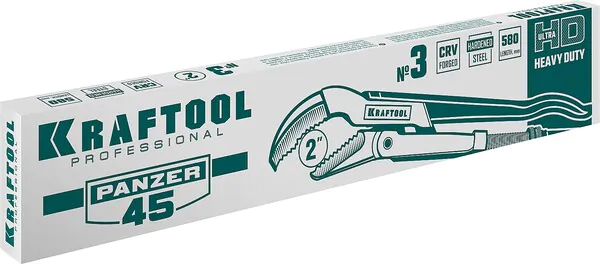 Ключ трубный Kraftool PANZER-45 с изогнутыми губками №3, 2″, 580мм 2735-20_z02