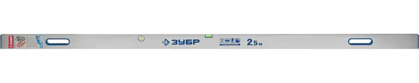 Правило с уровнем и ручками Зубр ППУ-Р 2.5м, точность 0.5 мм/м, 2 глазка 1075-2.5_z01