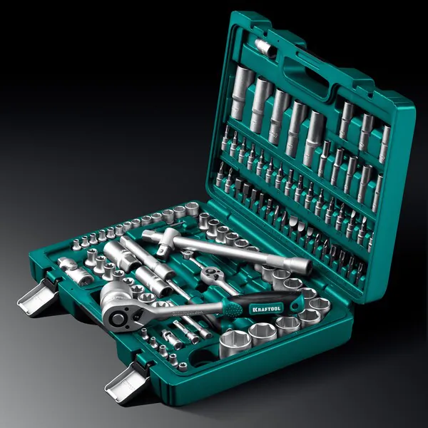 Набор инструмента универсальный KRAFTOOL X-Drive 108, 108 предм., (1/2″+3/8″+1/4″) 27888-H108_z03