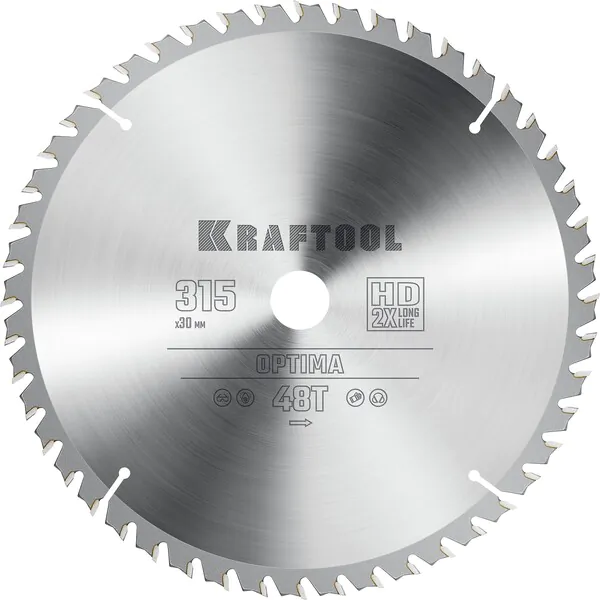 Пильный диск по дереву Kraftool Optima 315*30мм 48Т 36951-315-30)