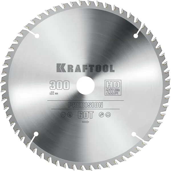 Пильный диск по дереву Kraftool Precision 300*32мм 60Т 36952-300-32