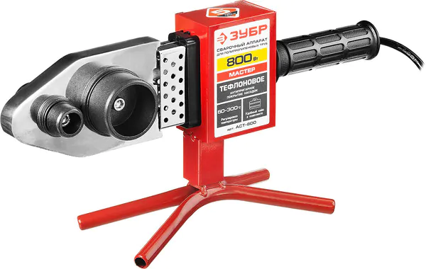 Паяльник для полипропиленовых труб Зубр 800Вт, 6 насадок в комплекте АСТ-800