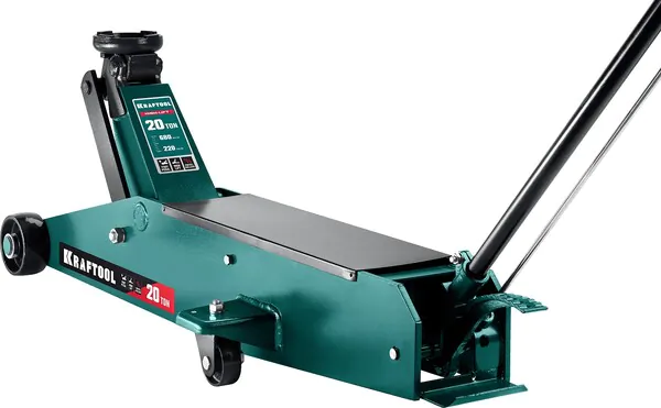 Домкрат Kraftool подкатной HIGH-LIFT 20т, 220-680мм для тяжелой техники 43455-20
