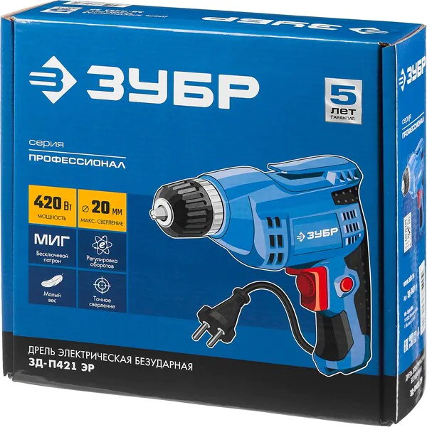 Дрель Зубр ЗД-П421 ЭР