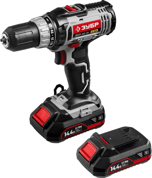 Аккумуляторная дрель-шуруповерт Зубр ДШЛ-141 КН