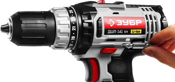 Аккумуляторная дрель-шуруповерт Зубр ДШЛ-141 КН