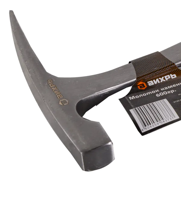 Молоток каменщика Вихрь 600гр., цельнометаллический, двухкомпонентная рукоятка 73/6/8/10