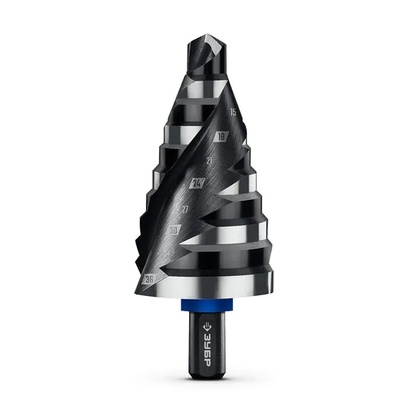 Сверло ступенчатое Зубр Профессионал BLACK FORCE 9-36мм 10ступеней 29671-9-36-10