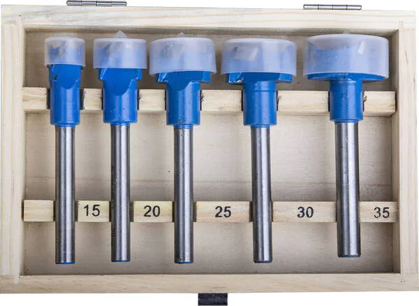 Набор композитных сверл форстнера по дереву Зубр 5шт: 15-20-25-30-35мм, твердосплавные резцы 29945-H5)