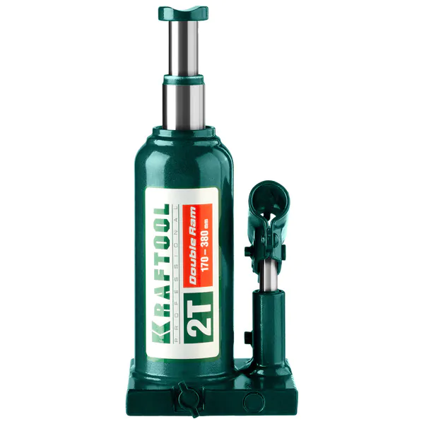 Домкрат бутылочный двухштоковой Kraftool DOUBLE RAM 2т 170-380мм 43463-2