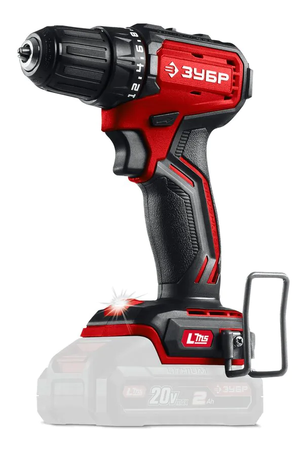 Аккумуляторная дрель-шуруповерт Зубр 20В 45Н·м без АКБ (LMS) ДБ-45