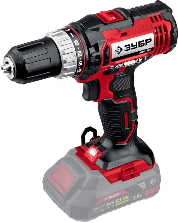 Аккумуляторная дрель-шуруповерт Зубр С1-18 18В 40Н·м без АКБ  ДШЛ-185