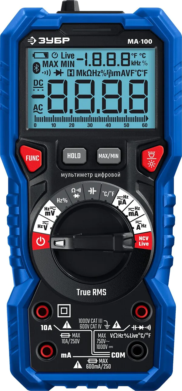 Мультиметр ЗУБР МА-100 цифровой 59808