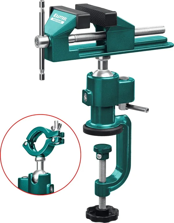 Тиски Kraftool Precision шарнирно-поворотные 75мм 32711-75