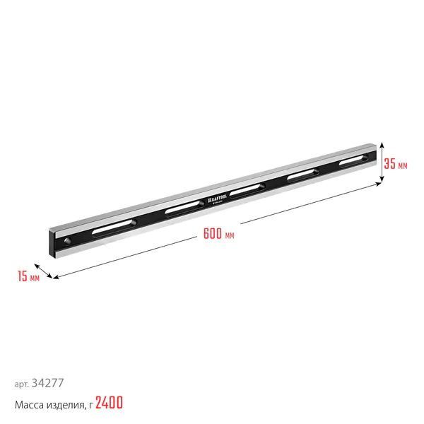 Линейка поверочная Kraftool ETALON 600*35*16 мм класс точности1 34277