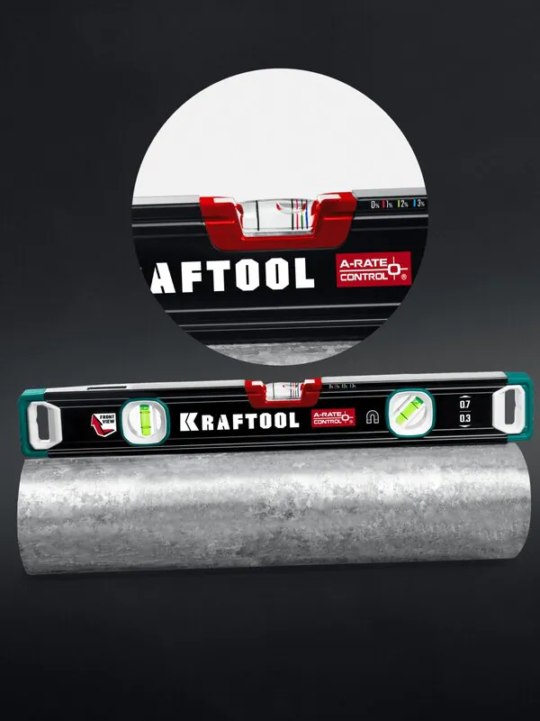 Уровень Kraftool A-RATE CONTROL магнитный 400мм, точность 0.3мм/м 34988-40