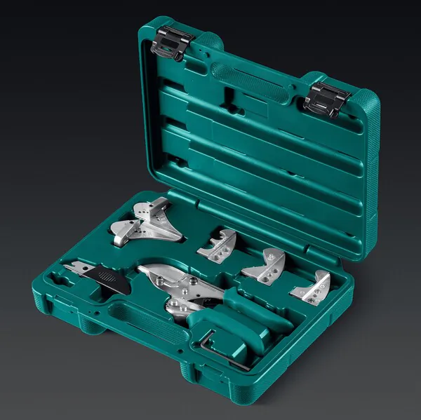 Ножницы угловые KRAFTOOL MC-12, для профилей из пластика и резины, с набором сменных губок, 23372-12